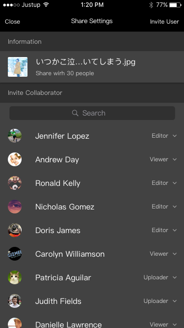 Collaborating Setting on Phone