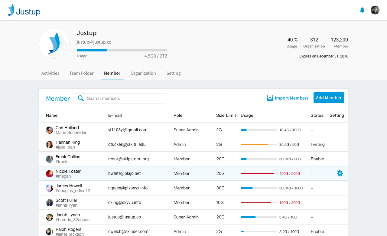 Team member management